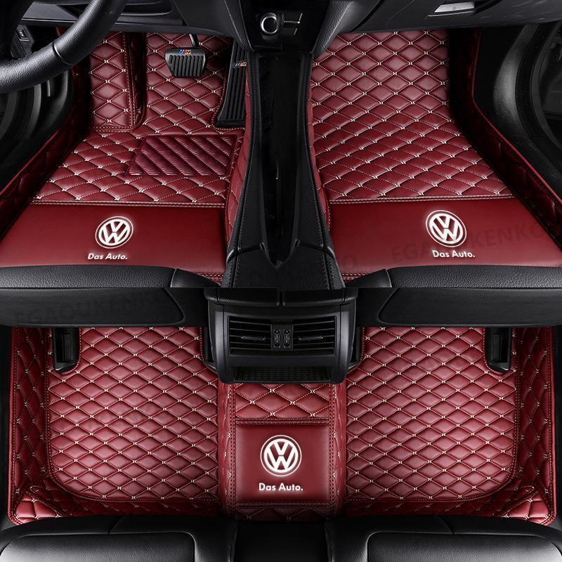 フォルクスワーゲン Volkswagen ボーラ C52 C53 2018~ ロゴ フロアマット 車用 本革 内装品 高級 前後座席 右ハンドル用｜kamiyashouten8｜04