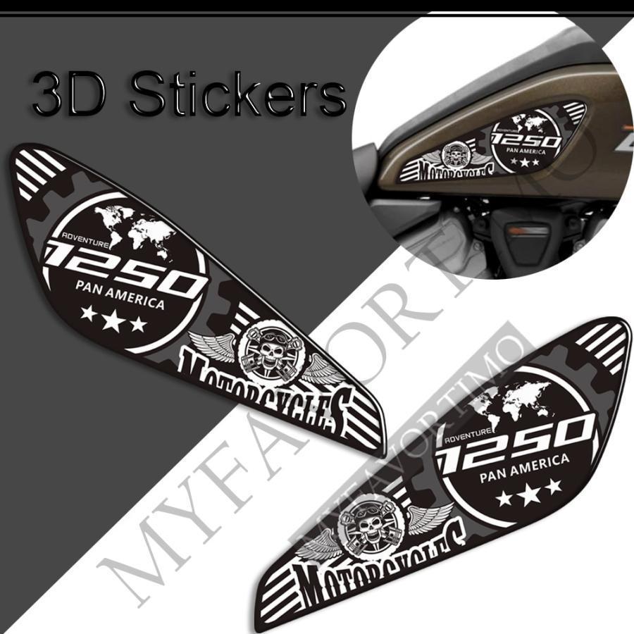 2020 2021 2022 Motorcycle 3D Stickers Gas Fuel Oil Kit Knee Decal Tank Pad Protection Adventure For HARLEY Pan America 1250｜kamiyashouten8｜03