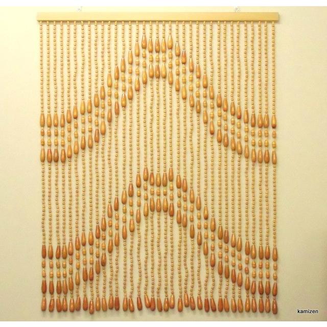 珠のれん（玉のれん） 富士山柄 FS-2 ベージュ色 : 家具の