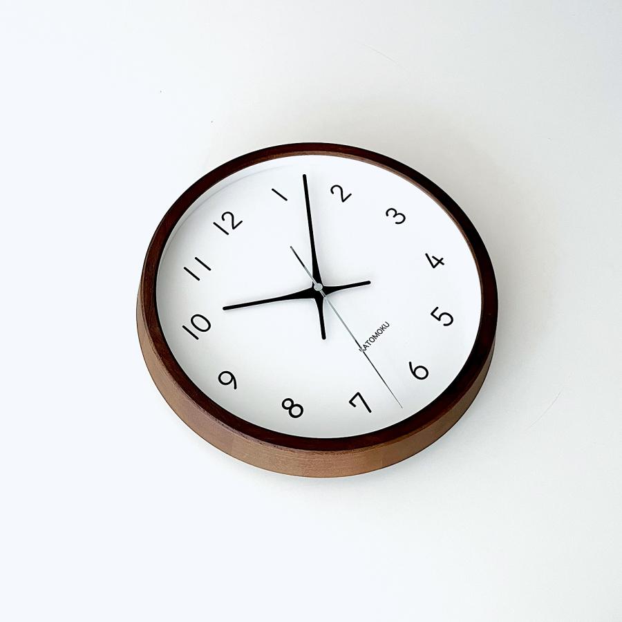 壁掛け時計 電波時計 KATOMOKU muku clock 13 ブラウン km-104BRRC