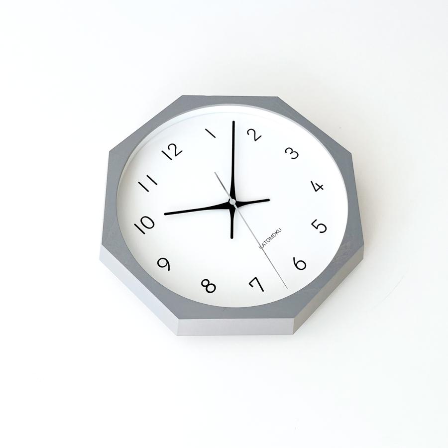 壁掛け時計 KATOMOKU muku clock 13 八角形 km-104-8 連続秒針 名入れ