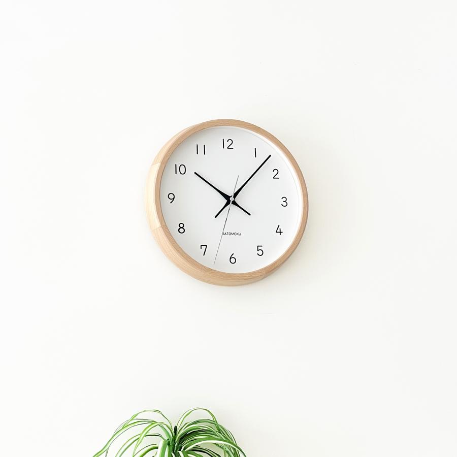 壁掛け時計 電波時計 KATOMOKU muku clock 13 ビーチ km-104NARC 連続