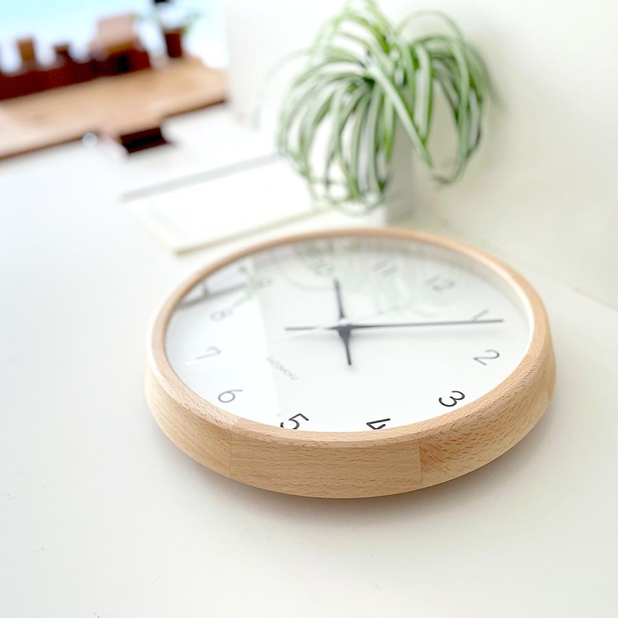 壁掛け時計 電波時計 KATOMOKU muku clock 13 ビーチ km-104NARC 連続