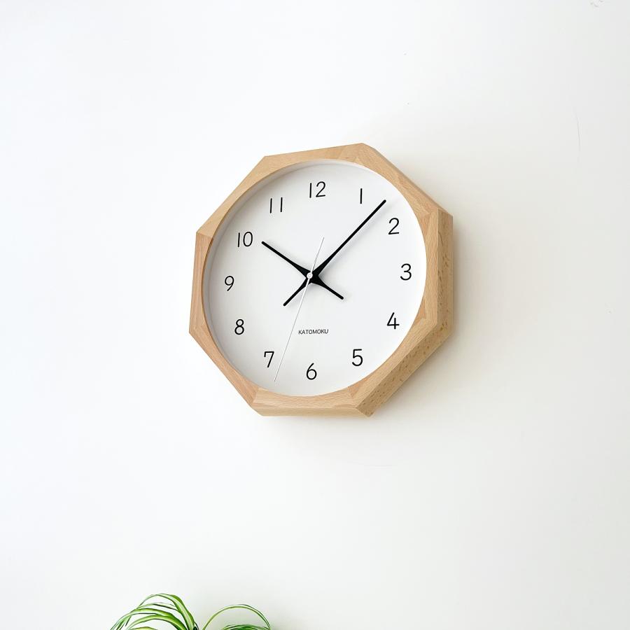 新品　KATOMOKU SKP電波時計　掛け時計 連続秒針 直径30.6cm 楽天市場】【公式】KATOMOKU カトモク SKP電波時計 plywood clock km