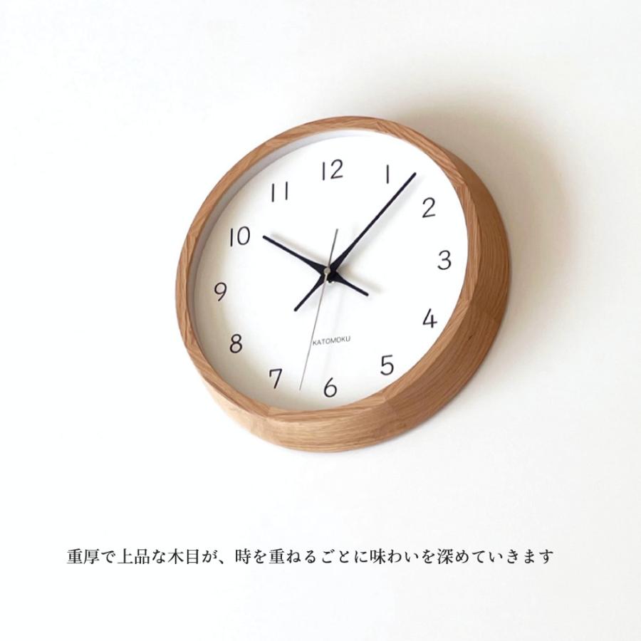 壁掛け時計 電波時計 KATOMOKU muku clock 13 オーク km-104OARC 連続