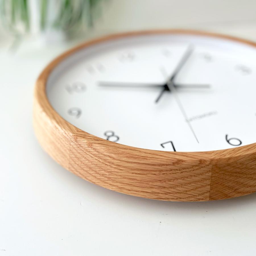 壁掛け時計 電波時計 KATOMOKU muku clock 13 オーク km-104OARC 連続