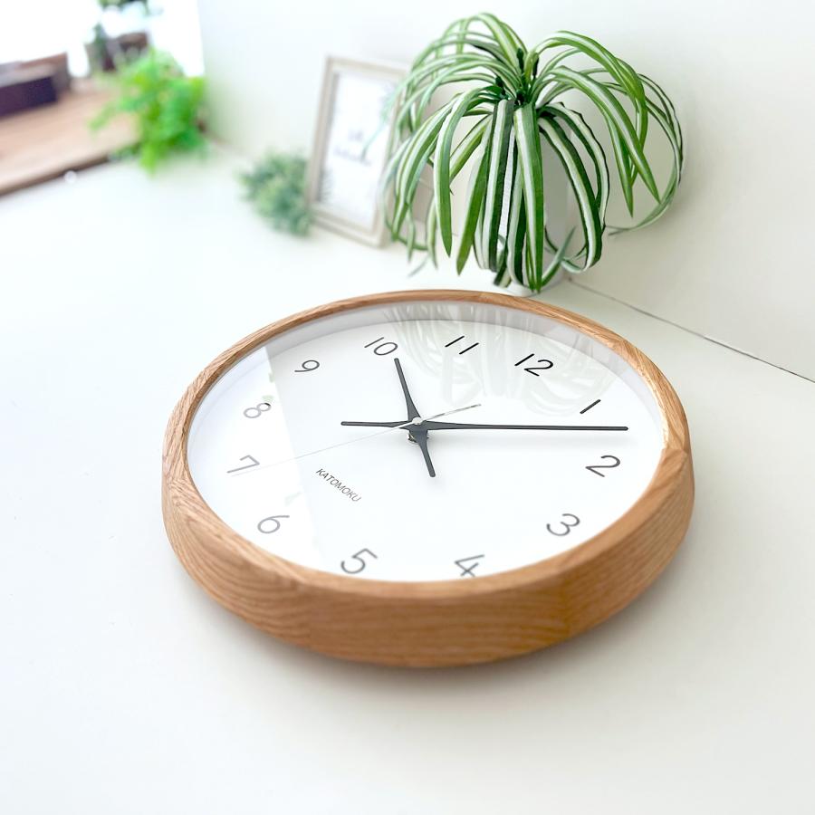 壁掛け時計 電波時計 KATOMOKU muku clock 13 オーク km-104OARC 連続