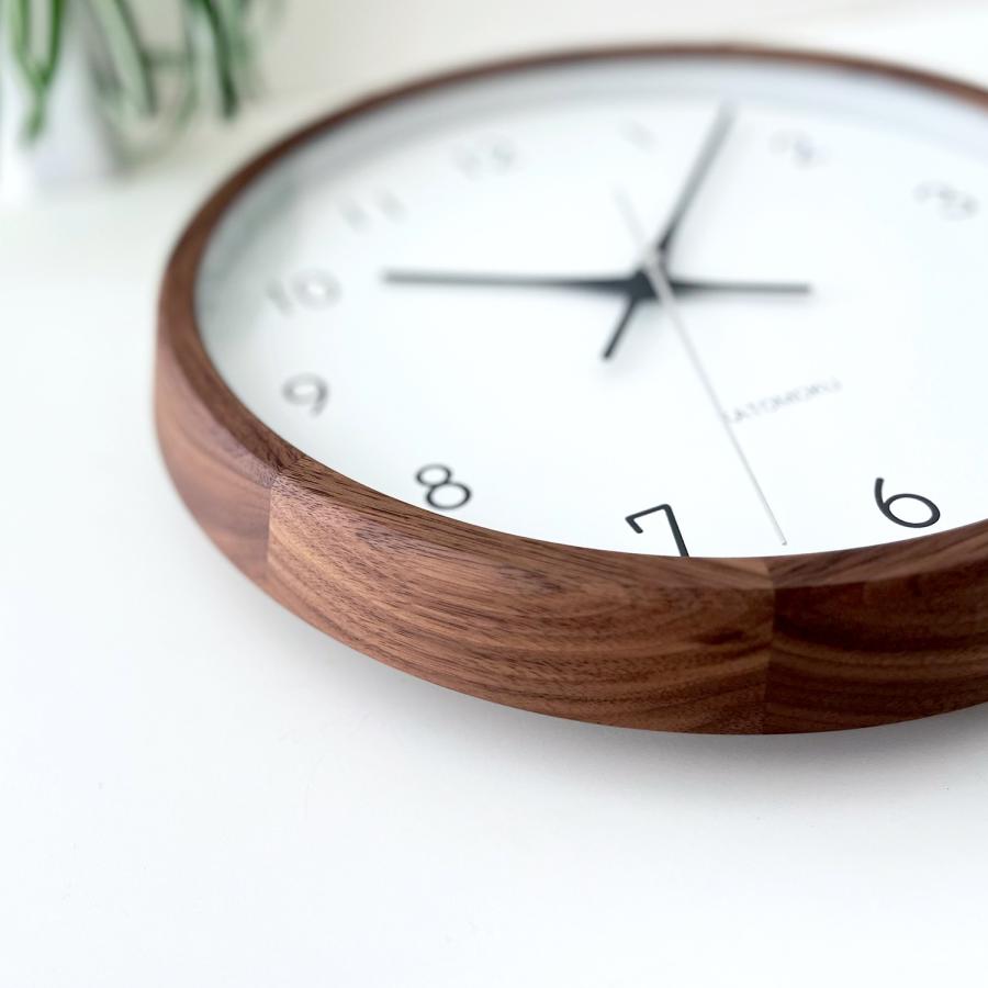 壁掛け時計 電波時計 KATOMOKU muku clock 13 ウォールナット km