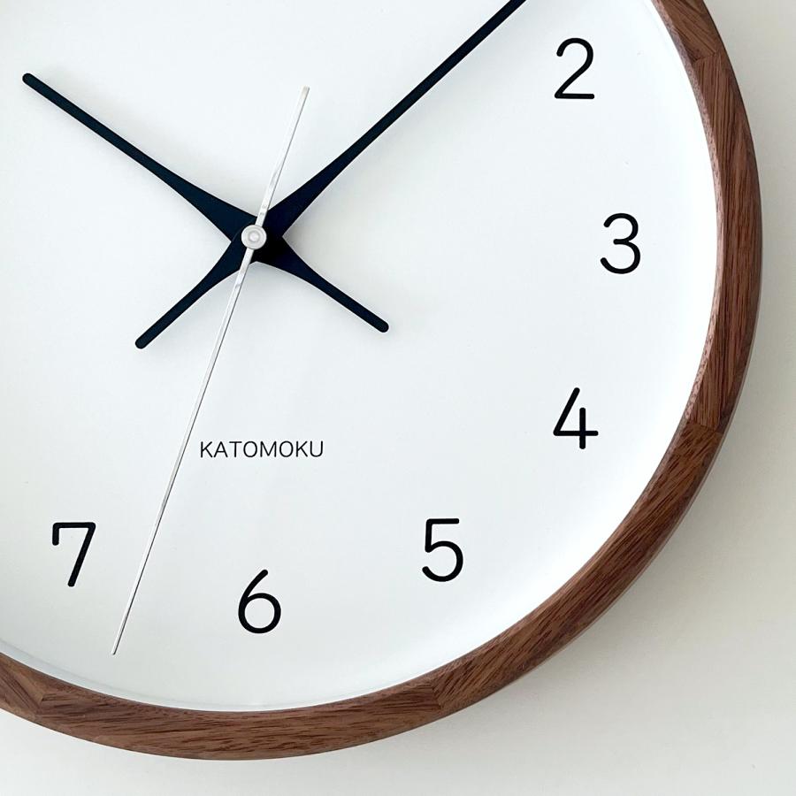 壁掛け時計 電波時計 KATOMOKU muku clock 13 ウォールナット km