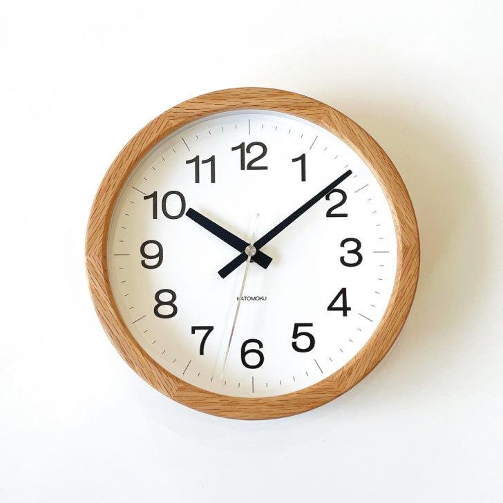 壁掛け時計 電波時計 KATOMOKU muku clock 16 オーク km-108OARC 連続