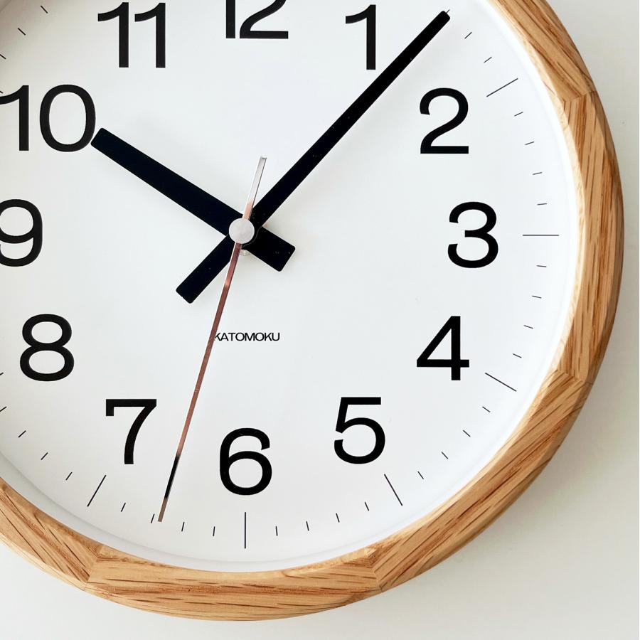 壁掛け時計 電波時計 KATOMOKU muku clock 16 オーク km-108OARC 連続