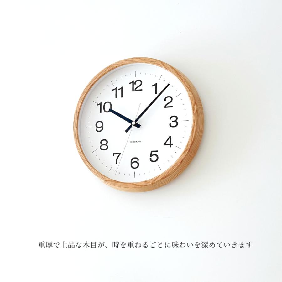 壁掛け時計 電波時計 KATOMOKU muku clock 16 L-size オーク km
