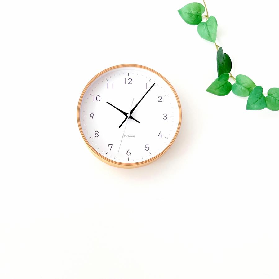 壁掛け時計 電波時計 KATOMOKU plywood clock 22 ブラック km-121BLRC 連続秒針 名入れ対応品｜kamoku｜04