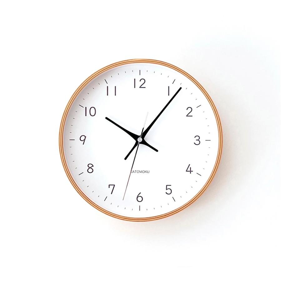 壁掛け時計 電波時計 KATOMOKU plywood clock 22 ブラック km-121BLRC 連続秒針 名入れ対応品｜kamoku｜06
