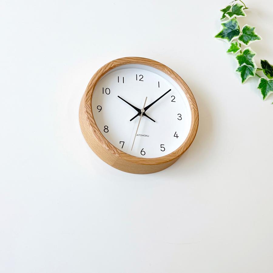 新品 KATOMOKU カトモク 電波時計 壁掛け時計 オーク レムノス 加藤