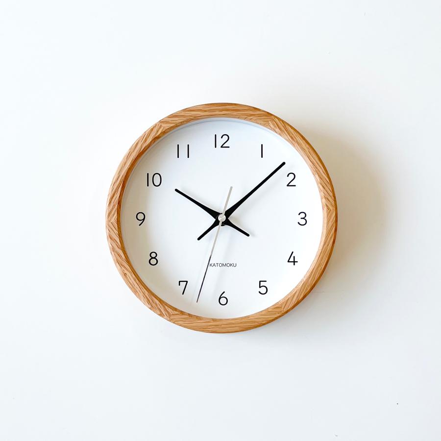 Katomoku SKP電波時計　オーク Amazon.co.jp: KATOMOKU Muku Clock 19 オーク 掛け時計 連続秒針 km