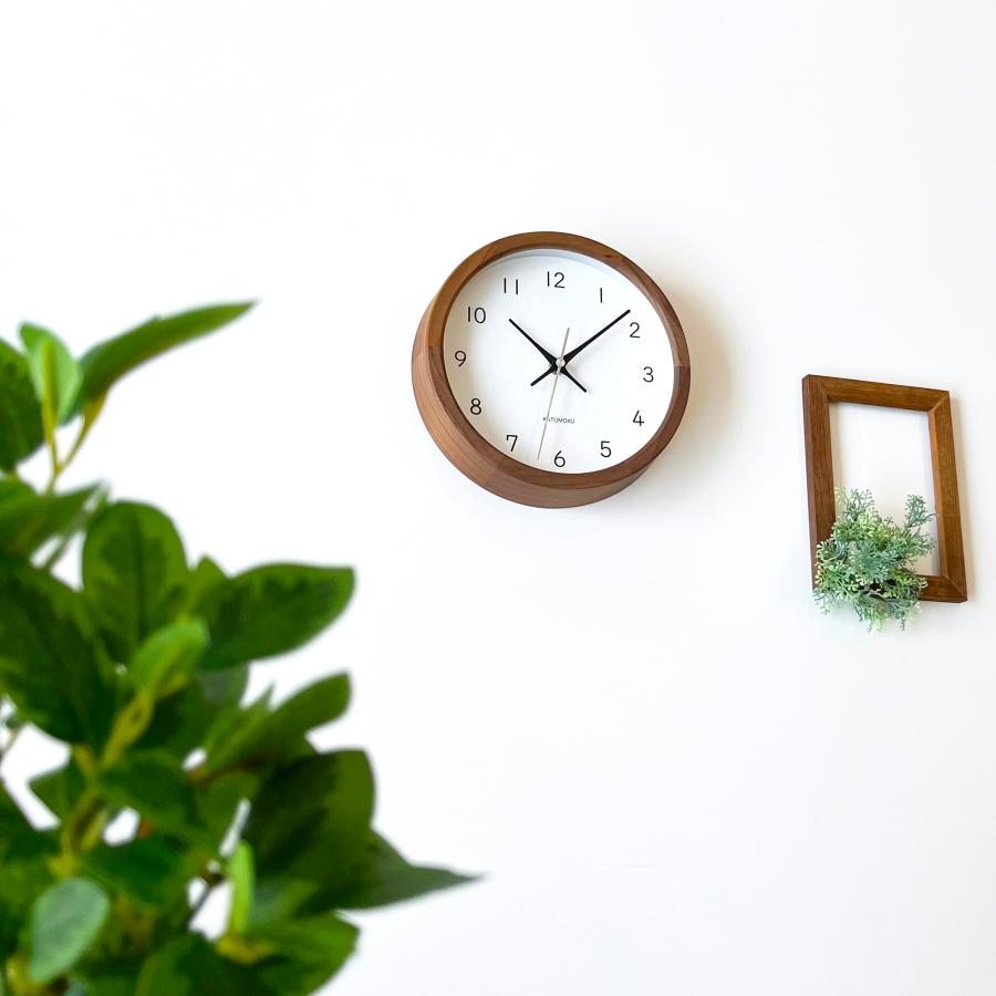 壁掛け時計 電波時計 KATOMOKU muku clock 16 ウォールナット km