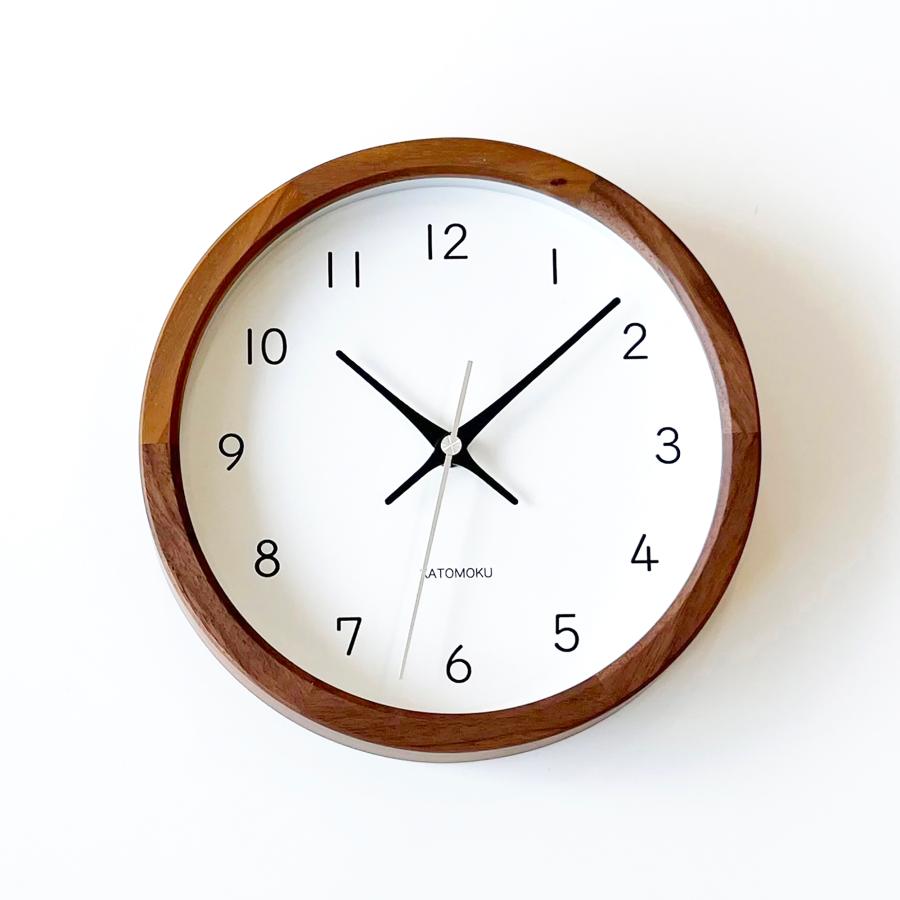 壁掛け時計 電波時計 KATOMOKU muku clock 16 ウォールナット km
