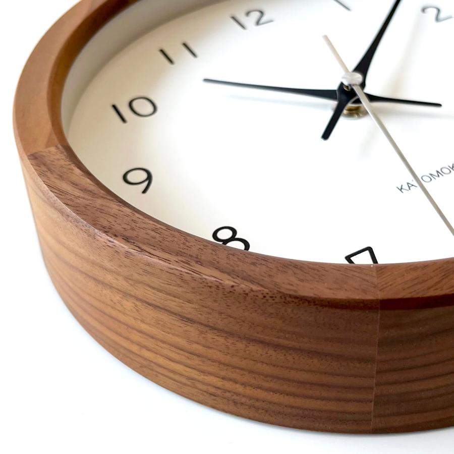 壁掛け時計 電波時計 KATOMOKU muku clock 16 ウォールナット km
