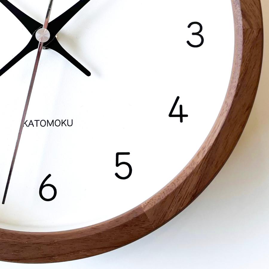 壁掛け時計 電波時計 KATOMOKU muku clock 19 SKP ウォールナット km