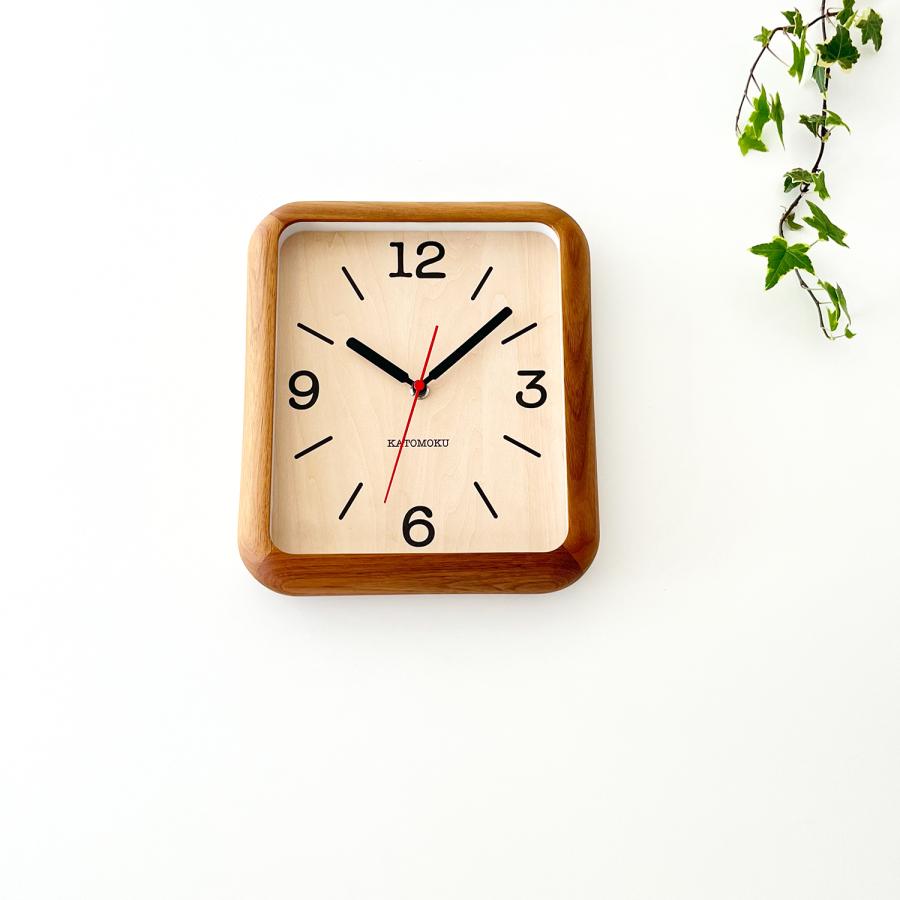 壁掛け時計 電波時計 KATOMOKU muku clock 20 ウォールナット km