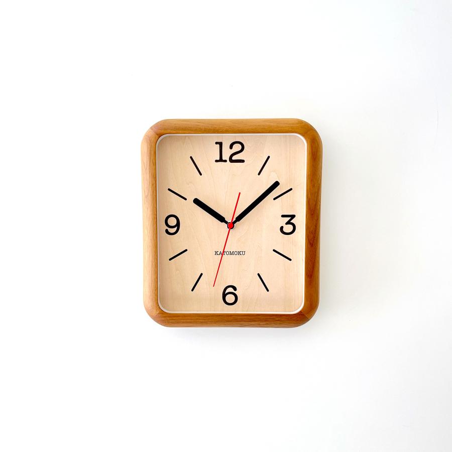 【未使用】KATOMOKU カトモク 電波時計 ウォールナット km-73RC 壁掛け時計 電波時計 KATOMOKU muku clock 20 ウォールナット km