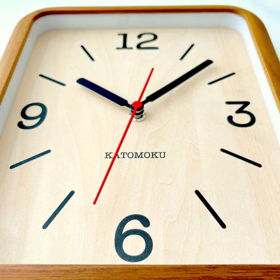 壁掛け時計 電波時計 KATOMOKU muku clock 20 ウォールナット km