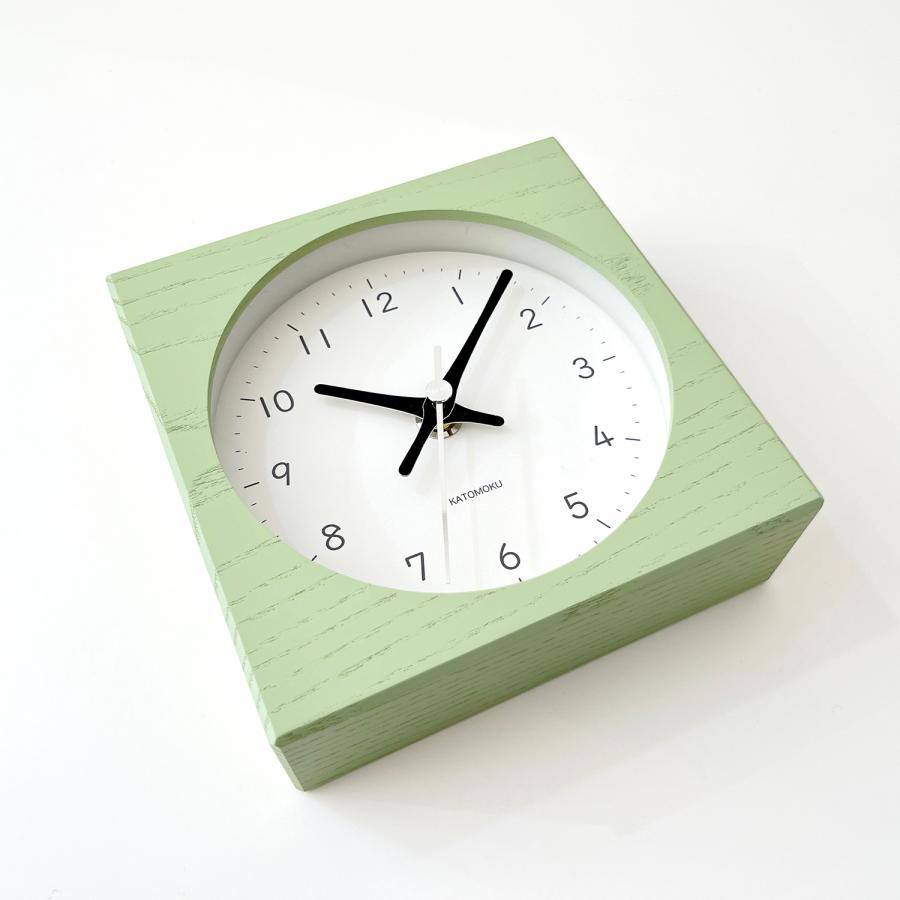 置き時計 電波時計 KATOMOKU dual use clock 9 グリーン km-135LGRC
