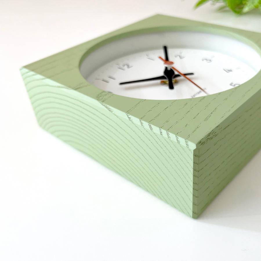 置き時計 電波時計 KATOMOKU dual use clock 9 グリーン km-135LGRC