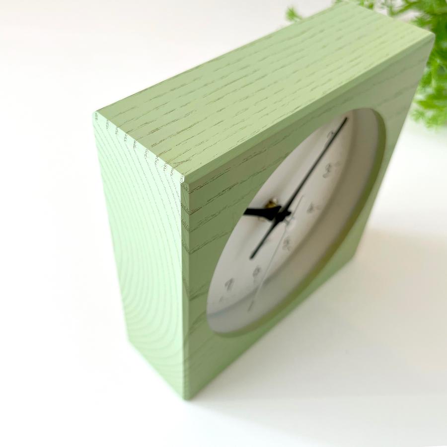 置き時計 電波時計 KATOMOKU dual use clock 9 グリーン km-135LGRC