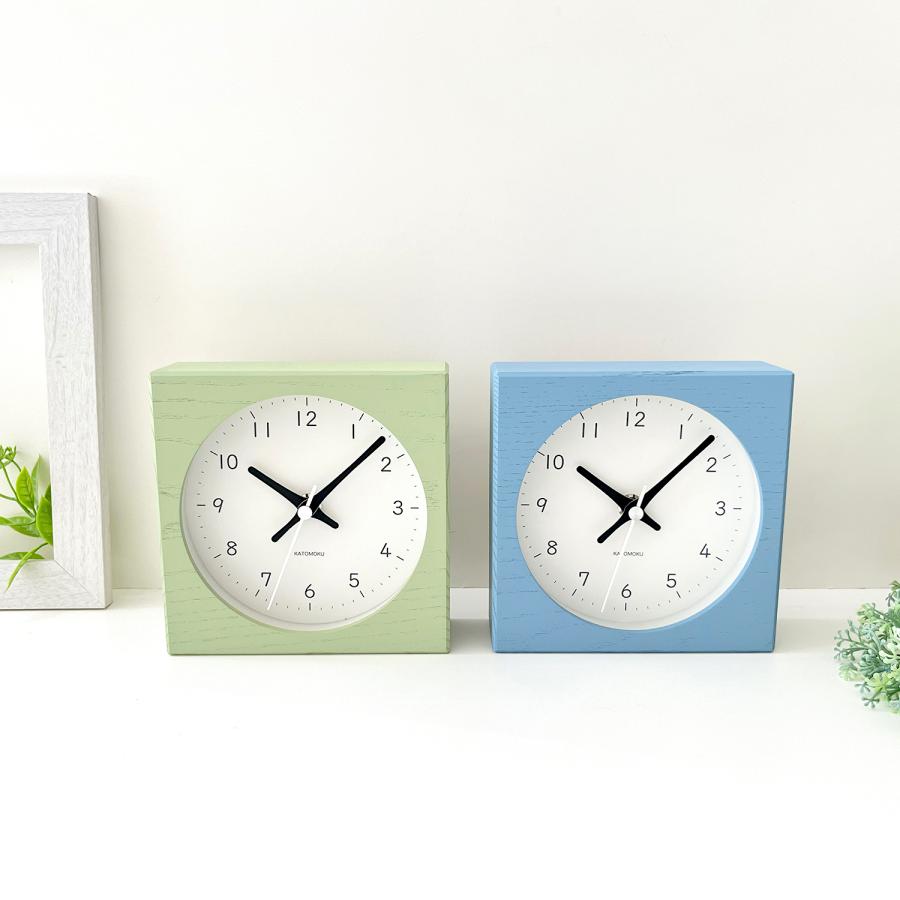 置き時計 電波時計 KATOMOKU dual use clock 9 グリーン km-135LGRC