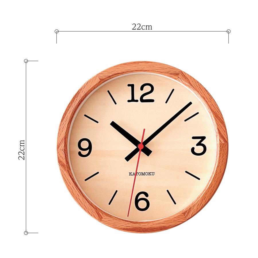 壁掛け時計 電波時計 KATOMOKU muku clock 21 SKP オーク km