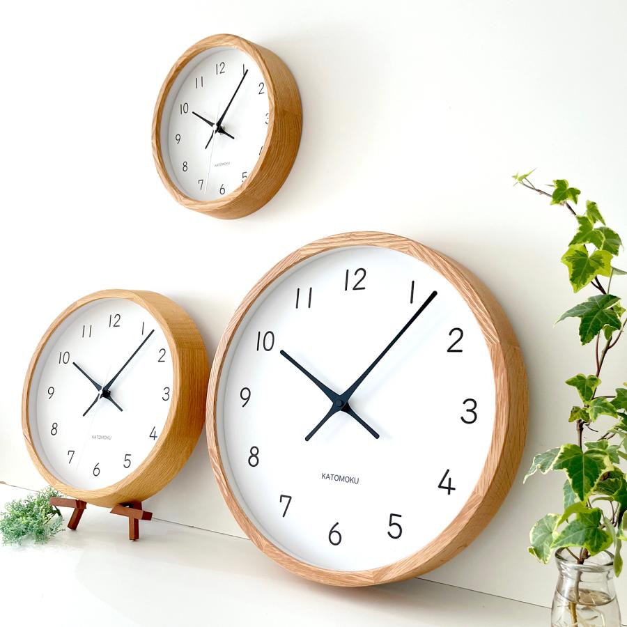 壁掛け時計 電波時計 KATOMOKU muku clock 13 LL-size SKP