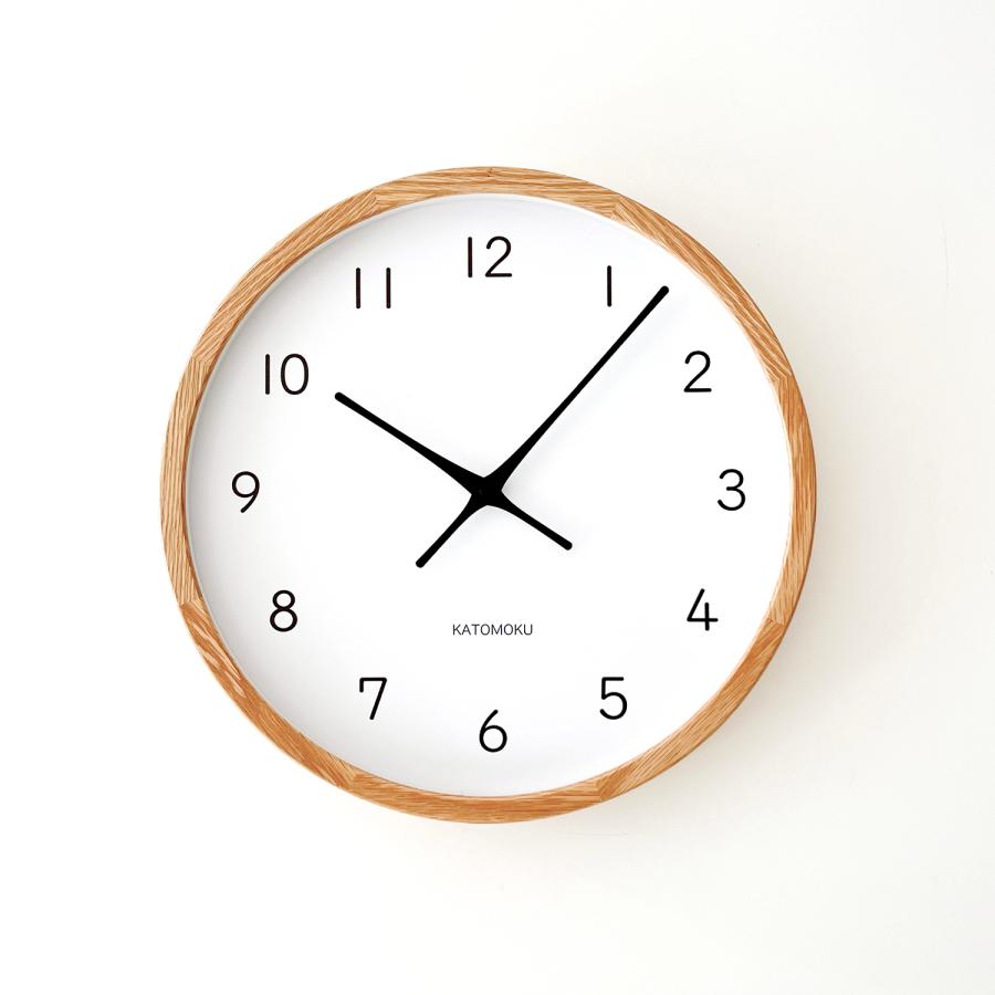 新品未使用　Katomoku SKP電波時計　オーク 壁掛け時計 電波時計 KATOMOKU muku clock 16 SKP オーク km