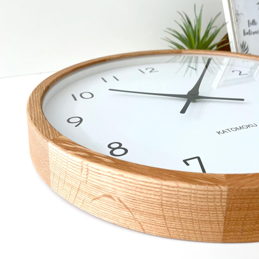 壁掛け時計 電波時計 KATOMOKU muku clock 13 LL-size SKP オーク km