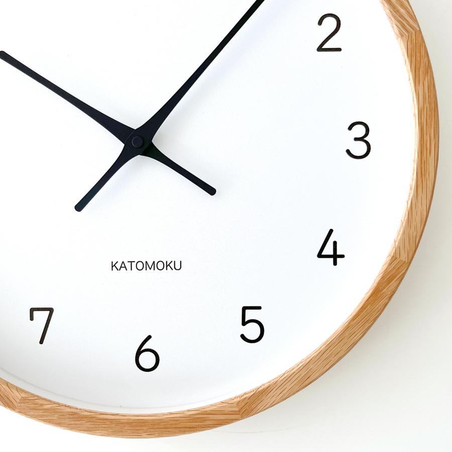 壁掛け時計 電波時計 KATOMOKU muku clock 13 LL-size SKP オーク km