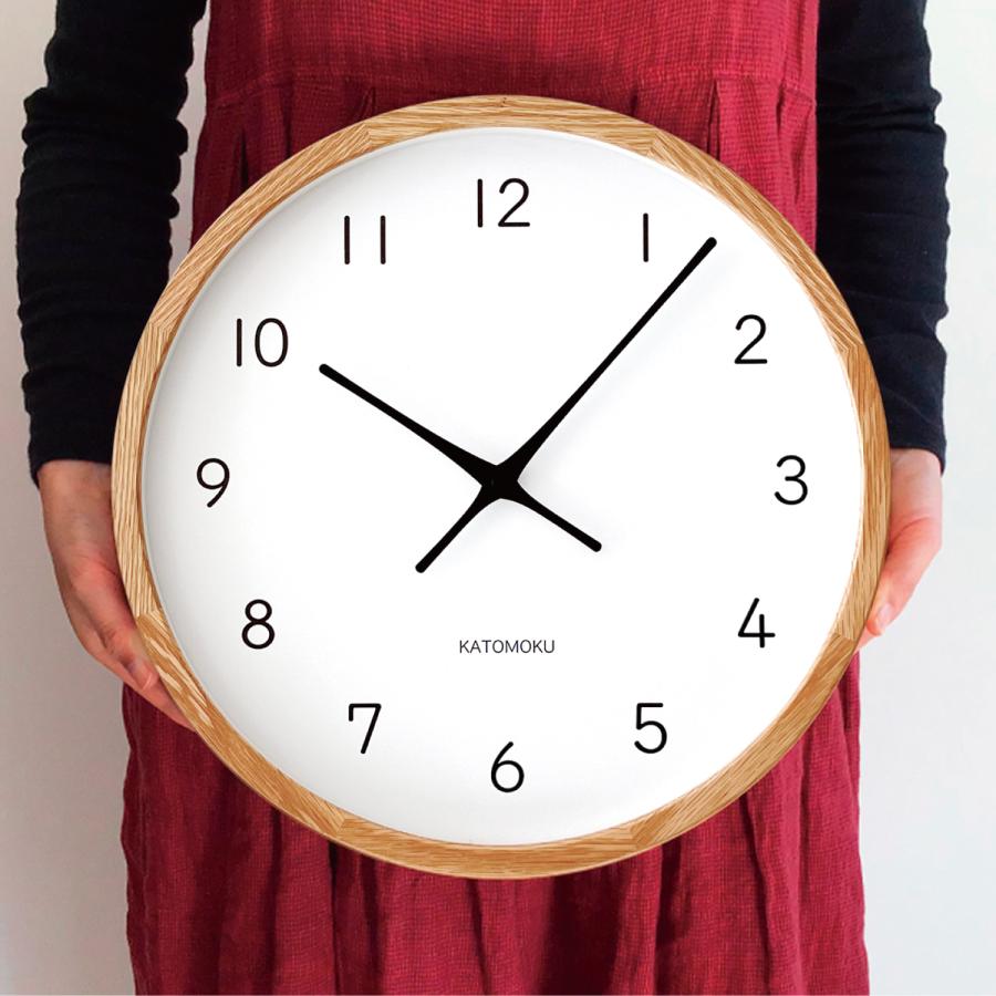 壁掛け時計 電波時計 KATOMOKU muku clock 13 LL-size SKP オーク km