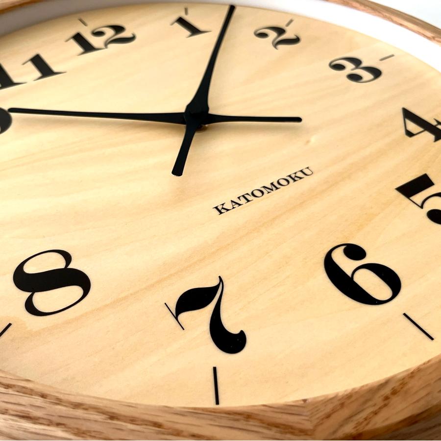 壁掛け時計 SKP電波時計 KATOMOKU muku clock 22 LL-size オーク km