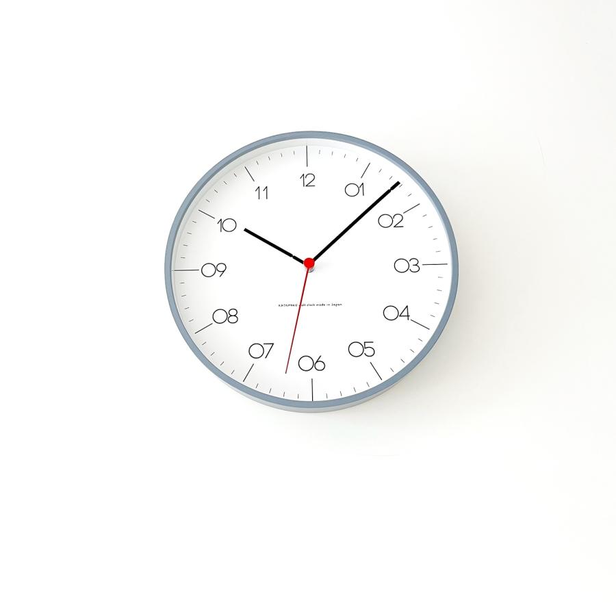 電波時計 壁掛け時計 KATOMOKU plywood clock 24 SKP電波 グレー km