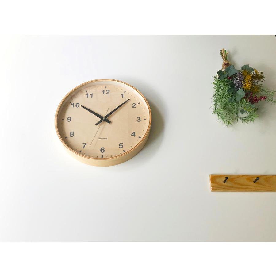 壁掛け時計 KATOMOKU plywood clock L-size シナ文字盤 km-34L 連続