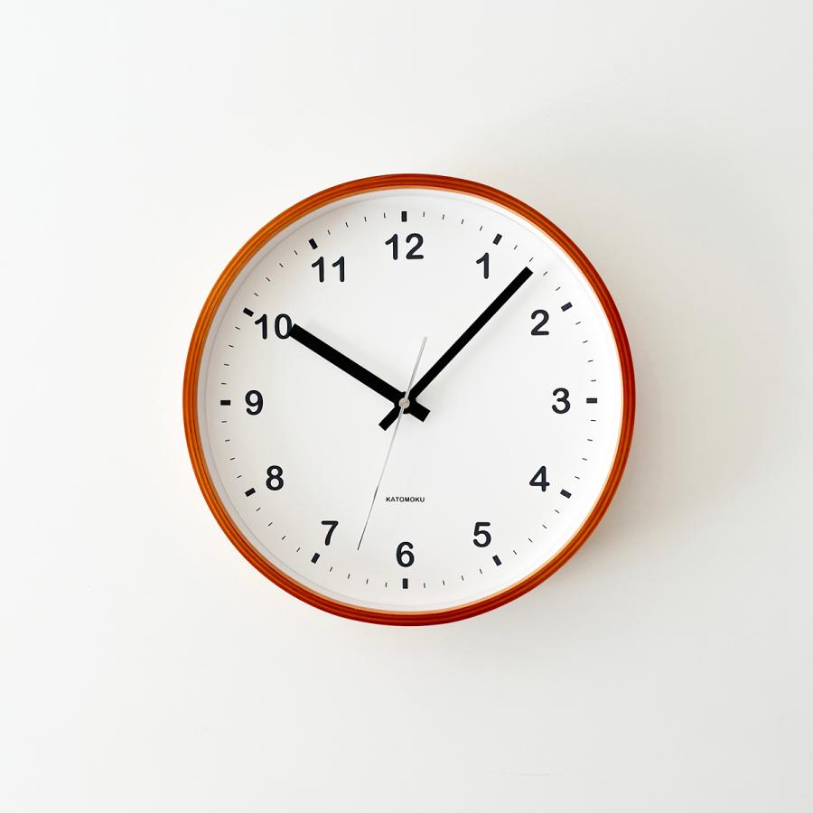 壁掛け時計 電波時計 KATOMOKU plywood clock SKP km-36MRCS SKP