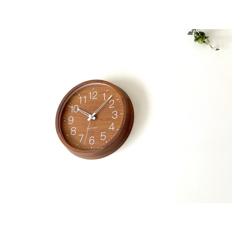 未使用】KATOMOKU カトモク 電波時計 ウォールナット km-73RC 未使用