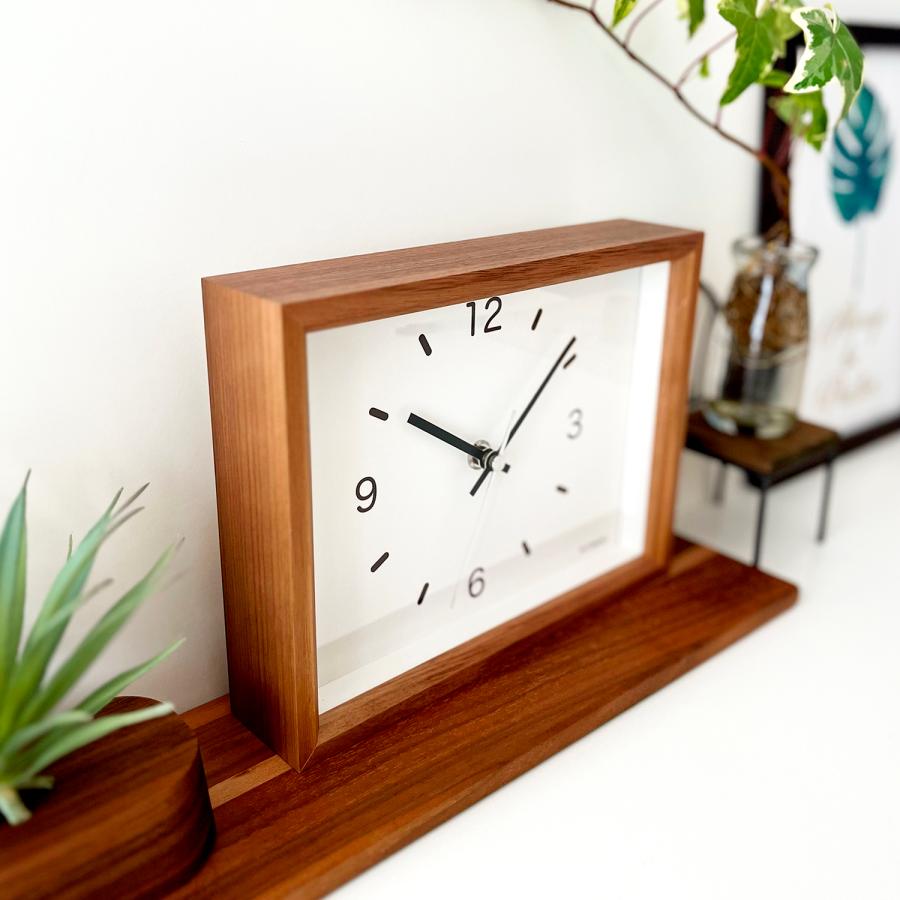 壁掛け時計 置き時計 KATOMOKU dual use clock 2 ウォールナット 壁掛け時計 置き時計 KATOMOKU dual use clock 2 ウォールナット