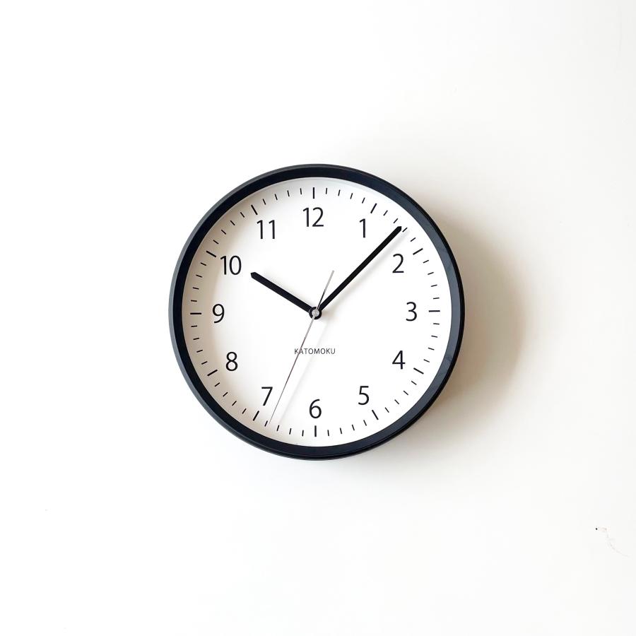 壁掛け時計 電波時計 KATOMOKU muku clock 4 SKP ブラック km-57BKRCS