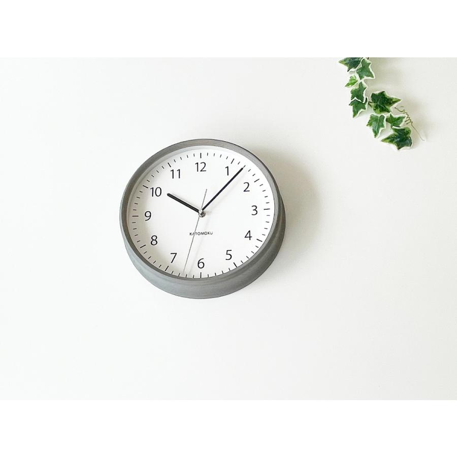 掛け時計 電波時計 希少 Katomoku Muku Clock 連続秒針 Km 57grc 4 名入れ対応品 グレー