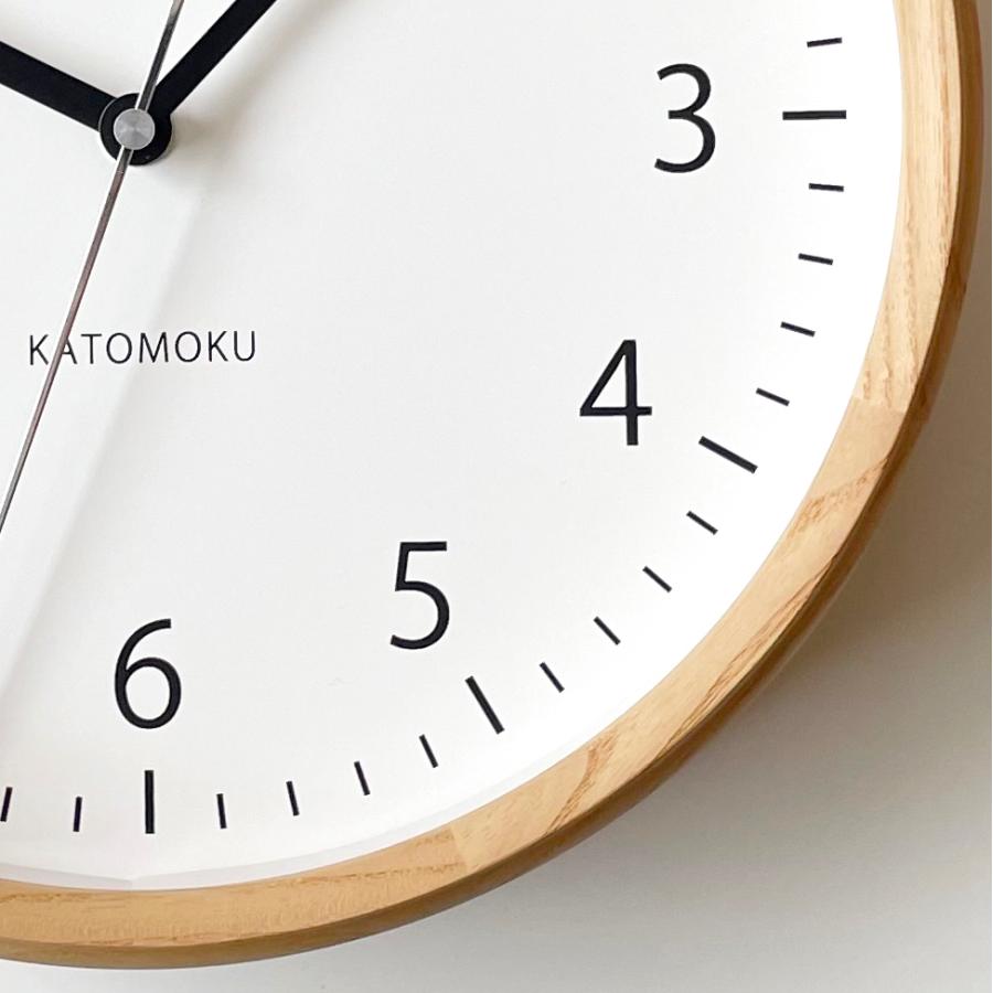壁掛け時計 KATOMOKU muku clock 4 ナチュラル km-57N 連続秒針 名入れ対応品｜kamoku｜08