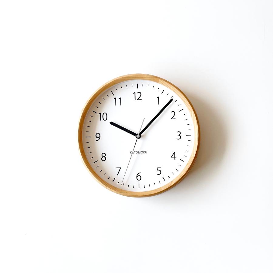 壁掛け時計 電波時計 KATOMOKU muku clock 4 ナチュラル km-57NARC