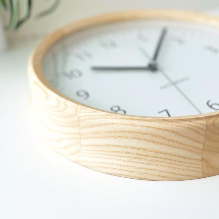 壁掛け時計 電波時計 KATOMOKU muku clock 4 ナチュラル km-57NARC