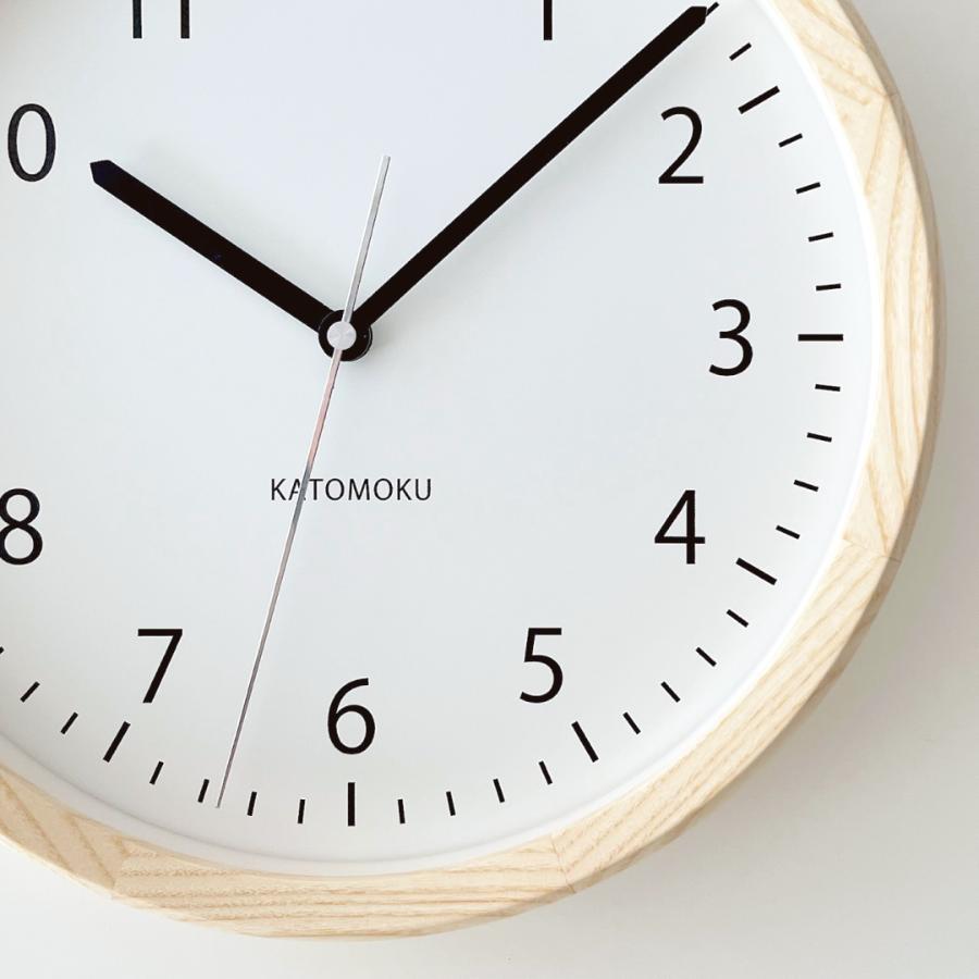 壁掛け時計 電波時計 KATOMOKU muku clock 4 ナチュラル km-57NARC