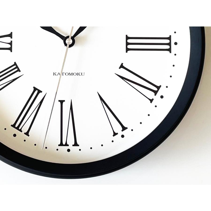 壁掛け時計 電波時計 KATOMOKU muku clock 5 ブラック km-58BKRC 連続